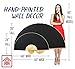 Solid Color Unpainted Folding Wall Fan Decor Art (40 inch wide, Black)