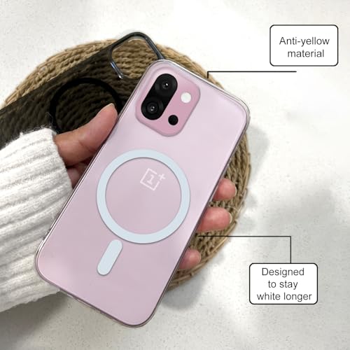 Image of COLORflow Back Cover Compatible with OnePlus 13s 5G | White Crystal Clear | MAG-Safe | Slim Soft Touch Case with Anti-Slip Grip & Camera Protection