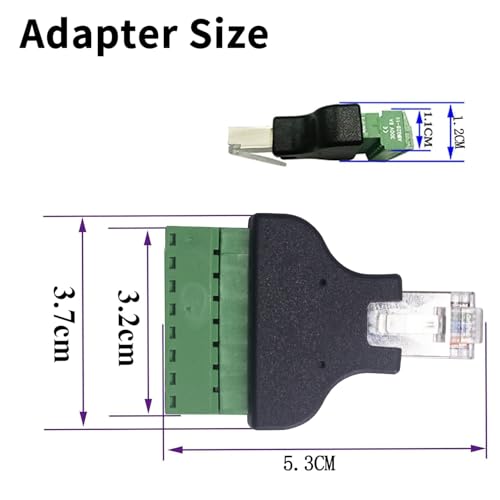 Adaptador Terminal Tornillo RJ45 2 Unidades miniatura 2