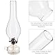 TEHAUX ÖLlampe Glaszylinder Ohne Boden, Ersatz Lampenschirm FüR Petroleumlampe, Transparente ÖLlampe Für Vintage-Öllampen Transparent Campinglampenabdeckung
