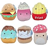 SQUISHMALLOW Kellytoy - Bundle of 6pcs Squishmallows (5 Inch Each) - Food Squad - Super Soft Plush...