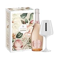 SCAVI & RAY Geschenkset Prosecco DOC Rosé Spumante mit Designglas, fruchtig-frischer Schaumwein aus Italien, 11% Vol. Alkohol – Genussmoment in stilvoller Geschenkbox