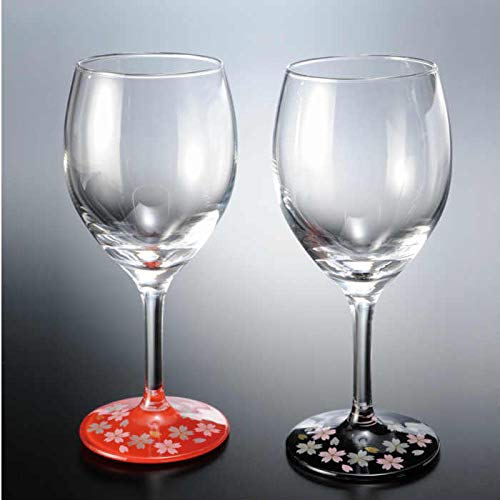 山家漆器店 ぬりもん de Verre ワイングラス 蒔絵 桜 ペアセット 紀州漆器