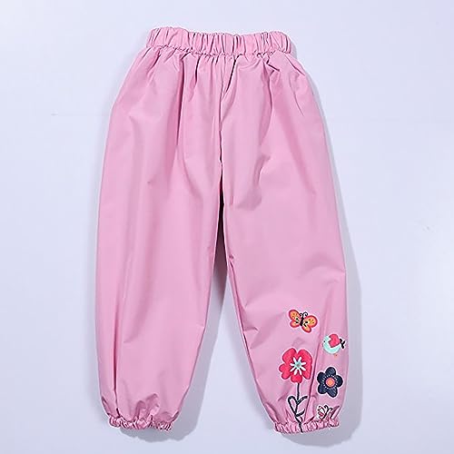 Betadog Kids Joggers with Pockets & Drawstring Warm Trousers Kids Unisex Soft Brushed Fleece Pants (Pink, 4-5 Years)3