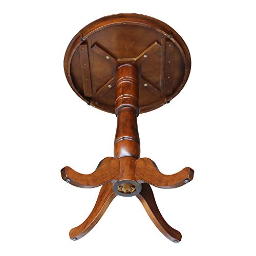 International Concepts 30-Inch Round Pedestal Dining Table, Espresso #TOP3