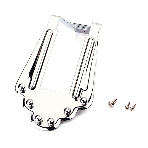ibasenice 6 String Silver Guitar Bridge Tailpiece for String Electric Guitar Height with Mounting Screws