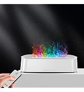 Flame Essential Oil Diffuser with Remote Control, 200 mL Colorful Fireplace Air Aroma Diffuser, A...