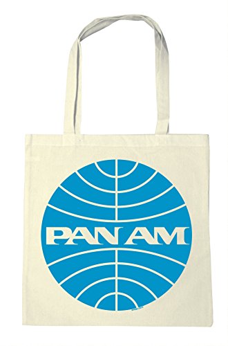 Logoshirt Pan Am - Logo - Airline Baumwolltasche - Stofftasche mit Druck und langen Tragegriffen - natur
