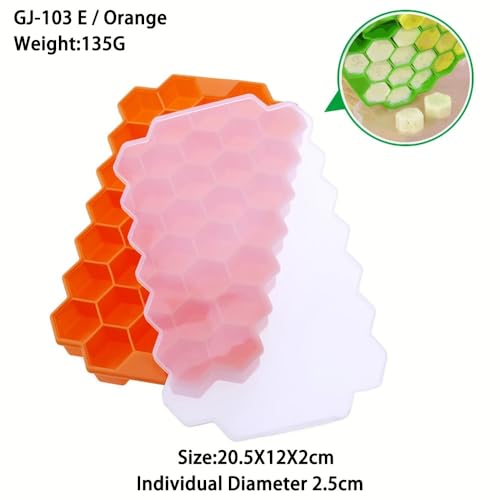 Kit 2 Unidades de Forma de Gelo Colméia Flex em Silicone Flexível para Bombons e Delícias
