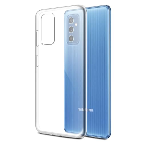 Image of Fashionury Crystal Clear Case for Samsung Galaxy M52 5G | Yellowing Resistance | Transparent TPU Silicone | Raised Camera Lips | Slim Transparent Cover