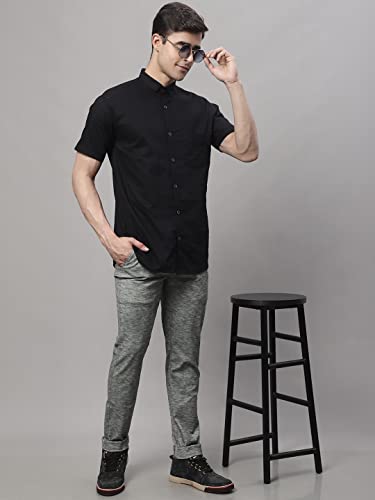 Image of Majestic Man Men's Slim Fit Mid Rise Casual Comfortable Trousers
