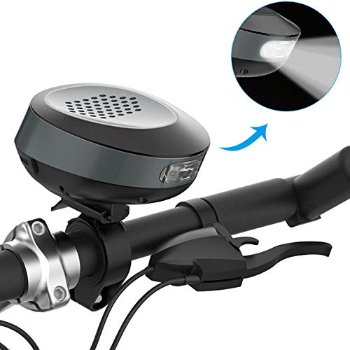 TOENNESEN Bluetooth 4.1 Bike Wireless Speaker, LED Headlight Bicycle Speaker with Mount
