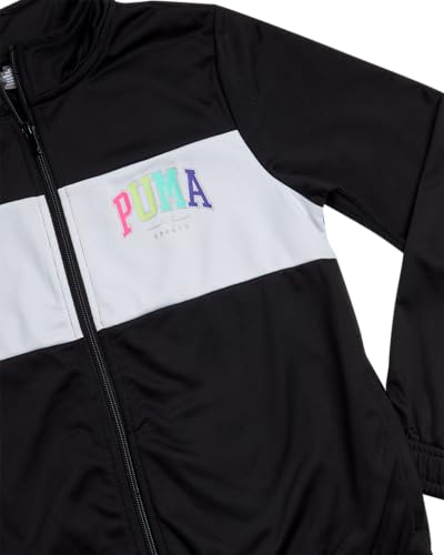 Puma Girls' Jogger Set - 2 Piece Athletic Tricot Flare Pants And Zip Up Jacket For Girls  thumb #2