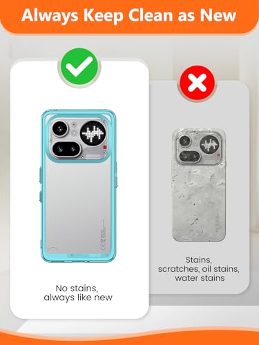 Coque Nothing Phone (4a) Pro transparente antichoc en TPU bleu clair avec lanière