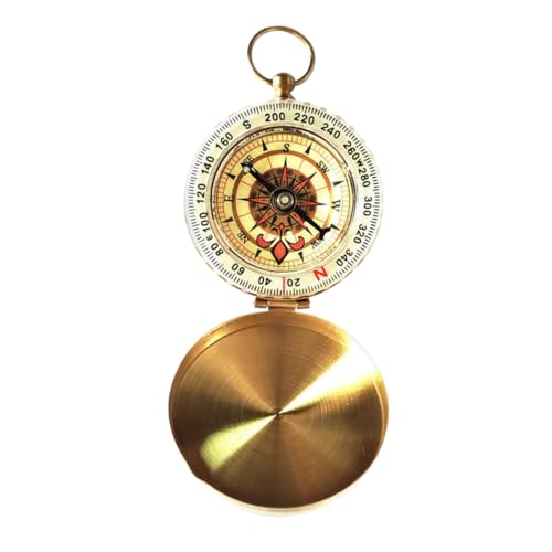 Brújula de Bolsillo Retro de Metal con Tapa Plegable miniatura 1