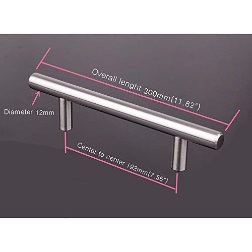 TOPmountain Stainless Steel Kitchen Door T Bar Knob Furniture Drawer Handle Tool 4