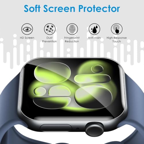 Image of iGluz Acrylic Screen Guard Protector Compatible for Apple watch Series 10, Series 11 46mm (Pack of 2) | Edge to Edge Full Screen Coverage | HD Clear Transparent | Scratch Resistant | Bubble Free | Easy Installation Kit Included