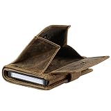 Greenburry Vintage oryginalny portfel RFID skóra 8 cm, brązowy, Einheitsgröße, portfel mały