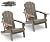 IVY&LANE Folding-Adirondack-Chair-Set-of-2 | HDPE Plastic | Wood Grain | Outdoor Fire Pit Chair with Cup Holder | Poly | Weather Resistant | for Patio Deck Poolside Garden Beach