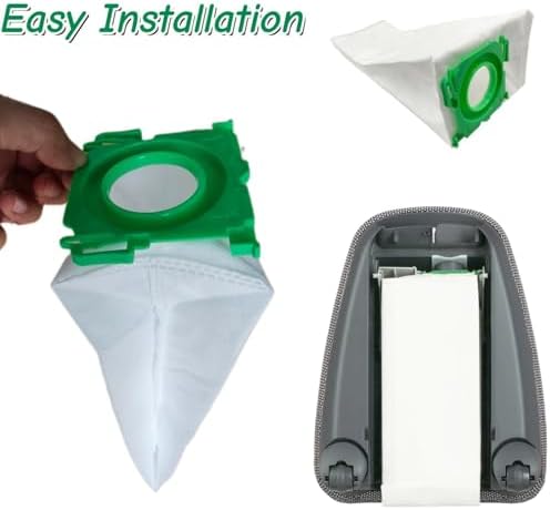 10-Pack 6629ER Vacuum Bags for SEBO Airbelt K Series Vacuums, 4-Layer Ultra Filterbox with Caps #6629ER Vacuum Cleaner Bags 10PCS - Thumbnail 3