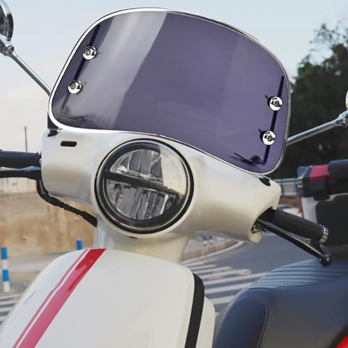 Déflecteur de vent moto transparent renforcé et réglable - 5