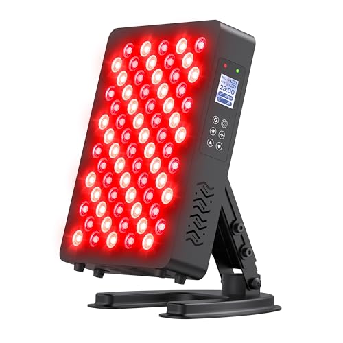 STASUN Dual-Chip Rotlichtlampe 70 LEDs infrarotlampe Panel 660&850nm red light therapy mit Fernbedienung 350W rotlicht therapiegerät wärmelampe für Gesicht Ganzkörper