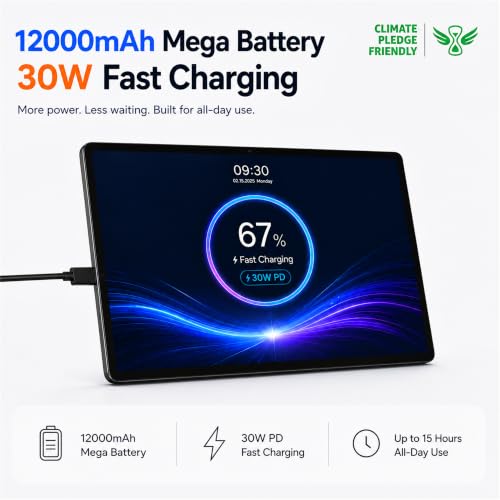 Image of MESWAO 15.6 Inch Android 16 Tablet, Widevine L1 Certified Large Screen Pad | 8GB RAM 256GB ROM, Helio G99 Octa-Core, 30W Fast Charge 12000mAh Battery, Digital Sheet Music Stand for Musicians