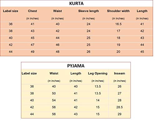 Image of KRAFT INDIA Men's Cotton Solid Kurta With Drawstring Pyjama Set