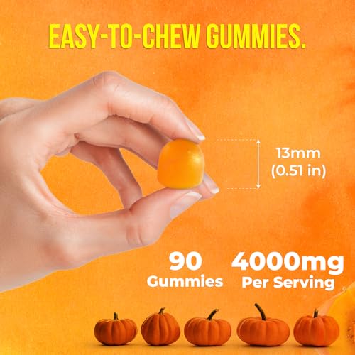 Image of FreshDrinkUS, Premium 90 Pumpkin Seed Oil Gummies for Hair Growth, Youthful Skin, 4000mg per Serving with Zinc & Vitamin C - Plant-Based, Non-GMO, Sugar /Gluten-Free, Men's & Women's Wellness Gummy