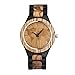 MICGIGI Hommes Femmes Montre à Quartz en Bois avec Bracelet en Bois