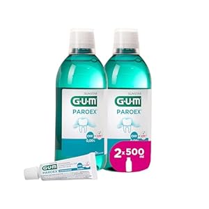 GUM PAROEX 0,06% Pflege-Mundspülung 2 x 500