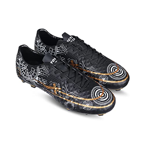 Image of Vector X Men & Boys Football Shoe /Studs|Sports & Athletic Footwear PU Upper with TPU Sole|Lightweight Comfortable & Maximum Grip Soccer Cleats |Multi Ground Shoes for Training & Practice