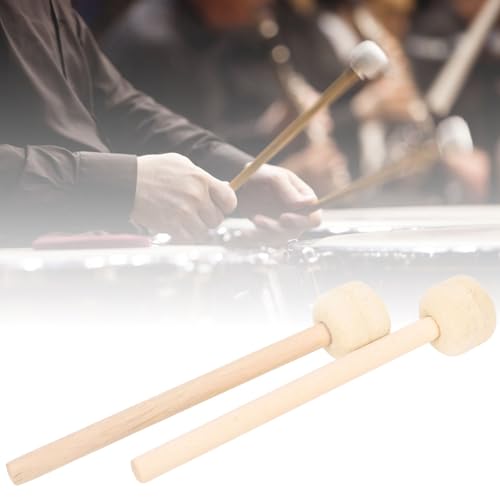 Baquetas para instrumentos de percusión con mango de madera y cabeza de fieltro de lana para calidad de sonido profesional, equilibrio claro y agarre cómodo miniatura 5