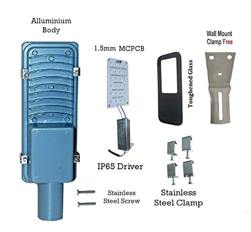 Image of DHVANTH 100 W LED Street Light Outdoor Waterproof with Osram LED, Aluminum Body for Outdoor use. Pack-2 (100Watt-Pack4)