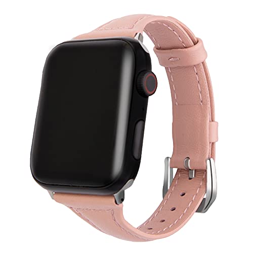 SEURE Leather Band Compatible with Apple Watch Strap 38mm 40mm 41mm 42mm 44mm 45mm,Women Men slim soft Bracelet Wristband for Series 8/7/6/5/4/3/2/1/SE - Image 3