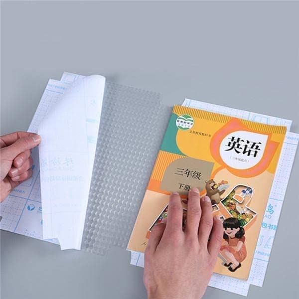 Image of Premium Transparent Paper Sticker Book Cover Film | 30 Pcs- 3 Different Sizes -10 Each | Waterproof School Textbook Protective Case Cover Self-Adhesive A4 Book Cover for School & Office
