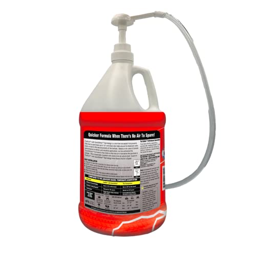 Image of Flat Out Off Road Tire Sealant, Outdoor Power Equipment Formula with Valve Core Tool, Prevents Flat Tires, Fix a Flat Tire, Seals Leaks, Contains Kevlar, 1 Gallon