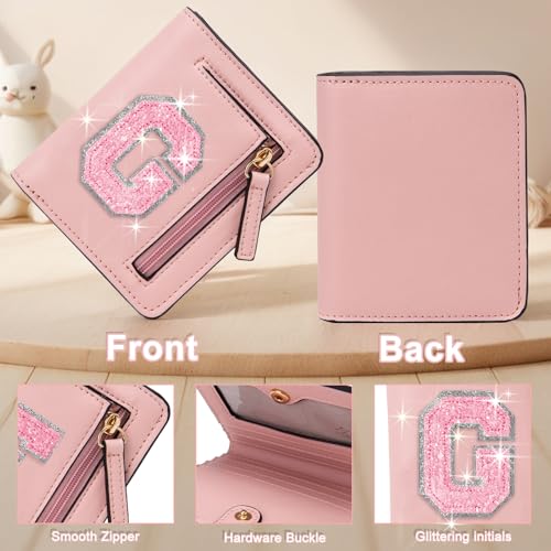 Image of Birthday Gifts for Teen Girl Kids Wallet Girl Wallets Small Initial Rfid Wallet Teen Girls Gift Preppy Stuff for Girls Pink G