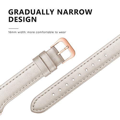 Swees Genuine Leather Band Compatible For Iwatch 38Mm 40Mm 41Mm, Narrow Soft Dressy Stylish Elegant Bling Rivet Stud Bands Strap Compatible For Iwatch Series 7,6, 5, 4, 3, 2, 1 Sports & Edition Women, Champagne #TOP1