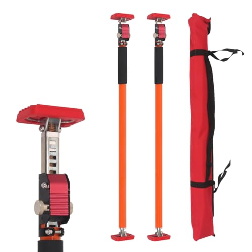 Mountlaser 2 Stück Deckenstütze Montagestütze Einhandstütze, Maximale Tragfähigkeit 120 kg pro Paar, Dehnen 250cm, Teleskopstütze, Spannstütze