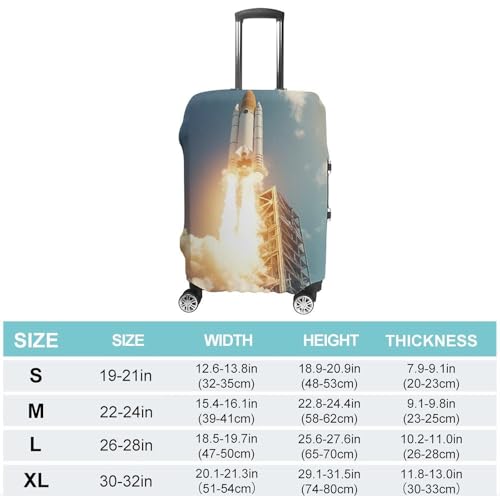 Rocket Launch Travel Luggage Cover Suitcase Protector Baggage Covers for Men Women L2
