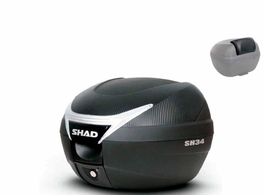 Top Case Carbon Shad SH 34 ideal para tus trayectos diarios en scooter