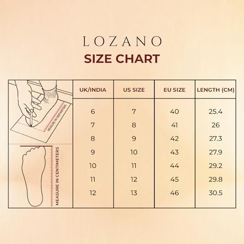 Image of LOZANO Genuine Leather Tan Chelsea Boots for Men | High Ankle Boots, Soft Cushioned Insole, Slip-Resistance, Arch Support & Shock Absorption