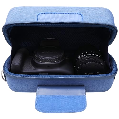 Funda para cámara Canon EOS Rebel T7 y lentes 18-55mm azul miniatura 1