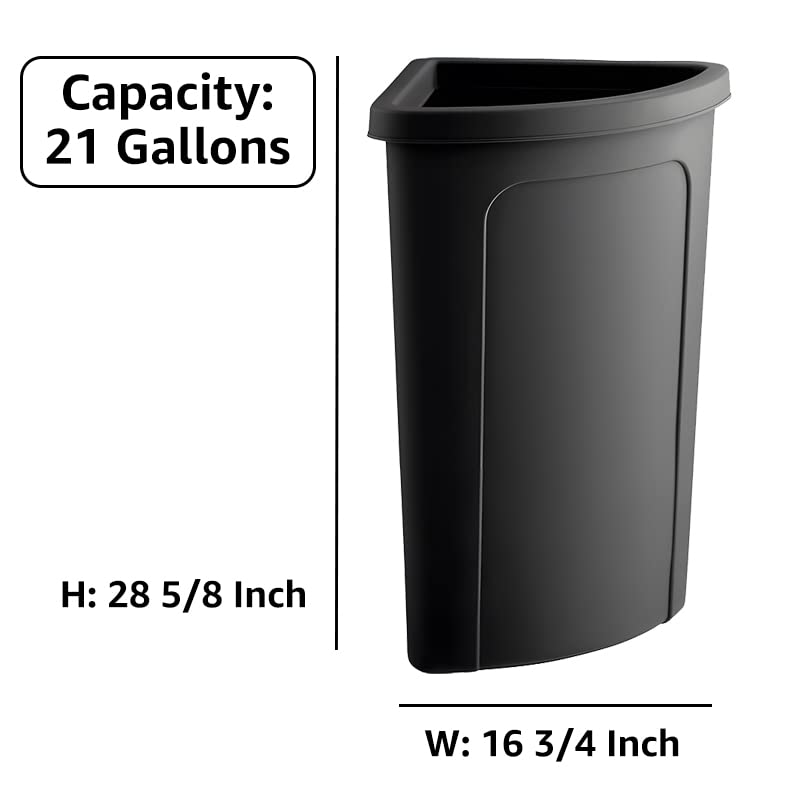 Caneca de basura redonda de 21 galones para esquina miniatura 3