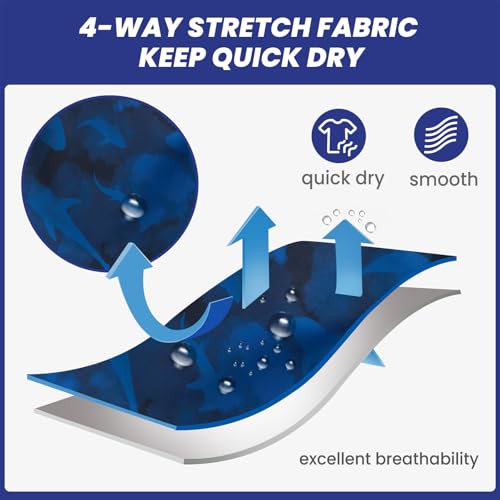 Image of maamgic Mens 7 inch Stretch Swim Trunks Quick Dry Mesh Lining Swimwear Bathing Suits