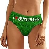 BAIJIAOYUN Breathable I Love Butt Plugs Womens Low Rise Underwear Hipster Panties for Ladiess Briefs M