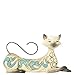 Jim Shore for Enesco Heartwood Creek Lying Siamese Cat Figurine, 4.25-Inch
