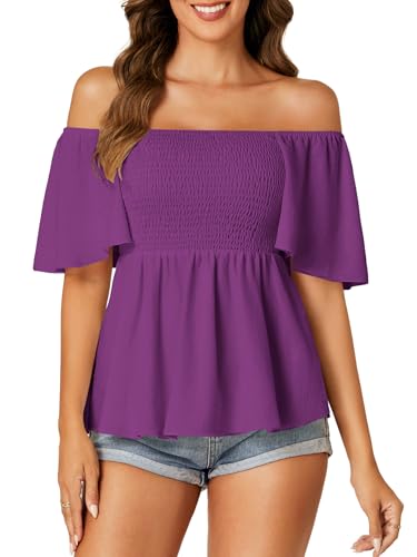 Image of LYANER Women's Square Neck Cute Peplum Top