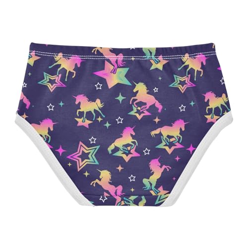 Little Girl Underwear Toddler Panties Kids Undies Magic Unicorn Soft Cotton Briefs 2T-8Y2